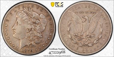 1879-S $1 VAM 50, Rev. of 1878 VF25