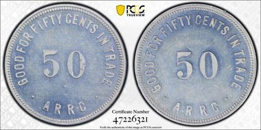 (1935-1936) 50C Alaska RRC Bingle MS63