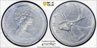 1978 25C Lg Denticles MS61