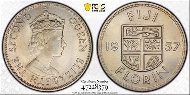1957 Florin MS66
