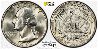1962-D 25C MS66+