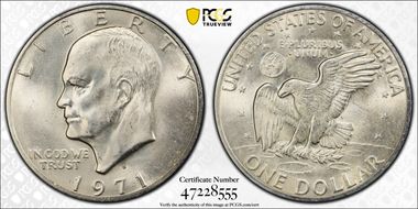 1971-S $1 Silver MS65