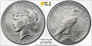 2023 $1 Peace Dollar First Strike MS70