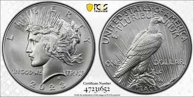 2023 $1 Peace Dollar First Strike MS70