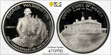 1982-S 50C Washington PR69DCAM