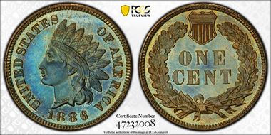 1886 1C Type 1 PR65BN