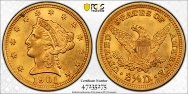 1901 $2.50 MS62