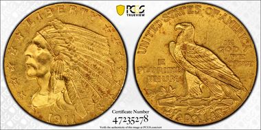 1911 $2.50 MS62