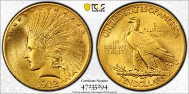 1912 $10 MS62