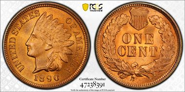 1890 1C MS66RD