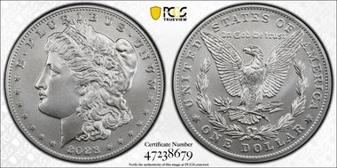 2023 $1 Morgan Dollar First Strike MS70