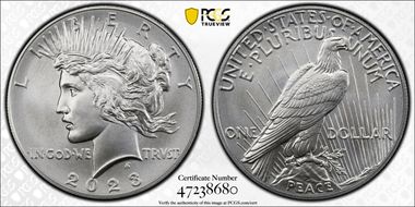 2023 $1 Peace Dollar First Strike MS70