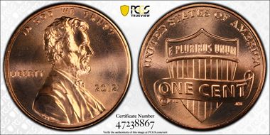 2012 1C Shield MS67+ RD