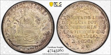 1828 Medal Grove-75a Ag San Luis Potosi MS63