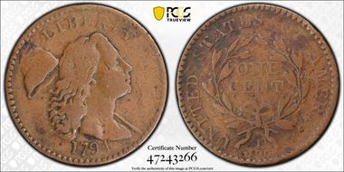 1794 1C S-43, Short Bust F12BN