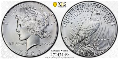 2023 $1 Peace Dollar First Strike MS70
