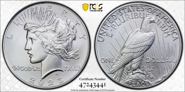 2023 $1 Peace Dollar First Strike MS70