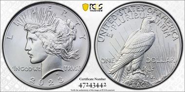 2023 $1 Peace Dollar First Strike MS70