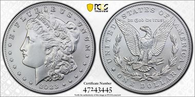 2023 $1 Morgan Dollar First Strike MS70