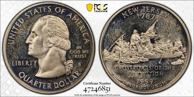 1999-S 25C New Jersey PR64DCAM