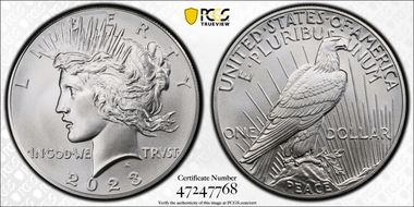 2023 $1 Peace Dollar Advanced Release MS70
