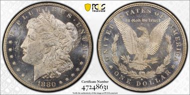 1880-O $1 MS62DMPL
