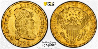 1799 $10 Large Stars Obverse XF40