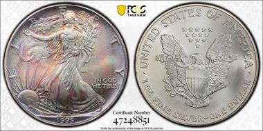 1995 $1 Silver Eagle MS69
