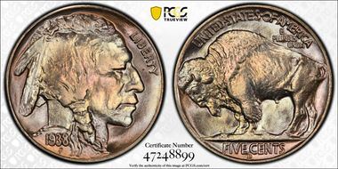 1938-D 5C Buffalo MS67