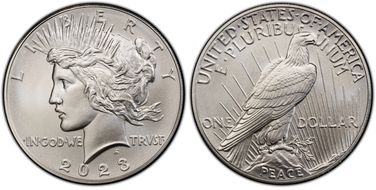 2023 $1 Peace Dollar First Day of Issue MS70