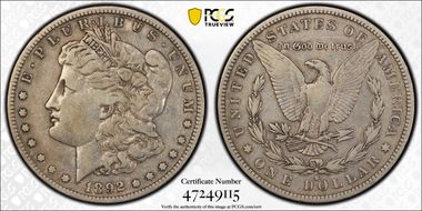 1892-S $1 VF20