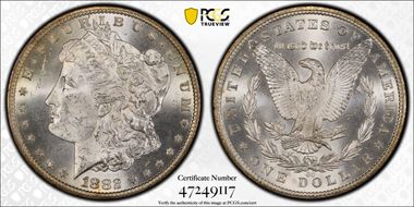 1882-CC $1 VAM 2B, Stage 3 MS64