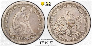 1854 25C VF30