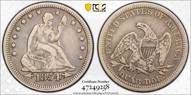 1854 25C VF25