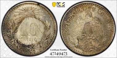 1910-M 10C KM-428  Ag MS65