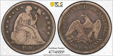 1846 $1 VG8