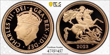 2023 1/2 Sov Coronation of Charles III PR70DCAM