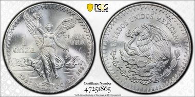 1982-Mo Onza Libertad Ag MS67