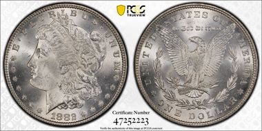 1882 $1 MS66
