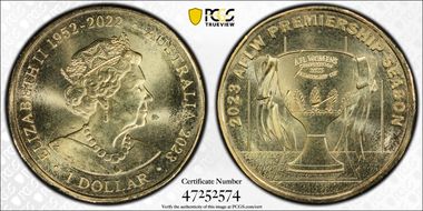 2023 $1 AFLW Premiership Australian Football League MS64