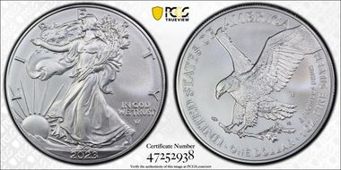 2023-W $1 Burnished Silver Eagle SP70