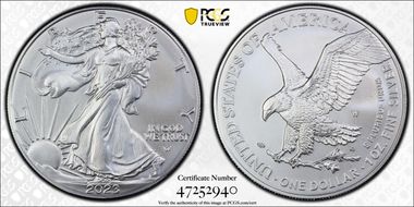 2023-W $1 Burnished Silver Eagle SP70
