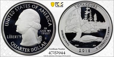 2018-S 25C Voyageurs NP-Silver PR70DCAM