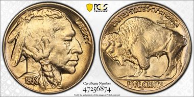 1938-D/D 5C Buffalo MS66