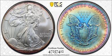 2004 $1 Silver Eagle MS68