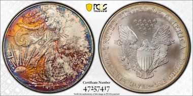 1996 $1 Silver Eagle MS66