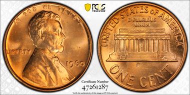 1960 1C Small Date MS65RD