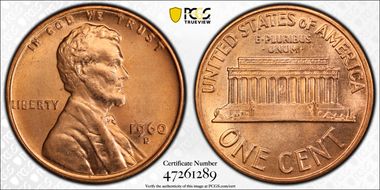 1960-D 1C Small Date MS65RD