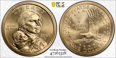 2005-P SAC$1 Satin Finish SP69