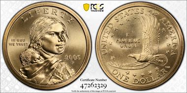 2005-P SAC$1 Satin Finish SP69